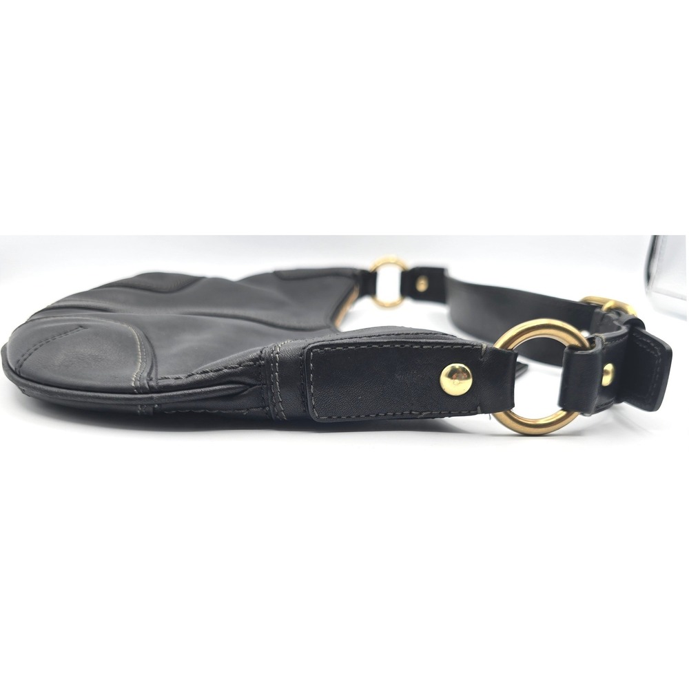 Coach 11372 Black Leather Hampton Hobo Ergo Crescent Shoulder Bag Y2K